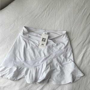 Ekouaer White Athletic Skirt